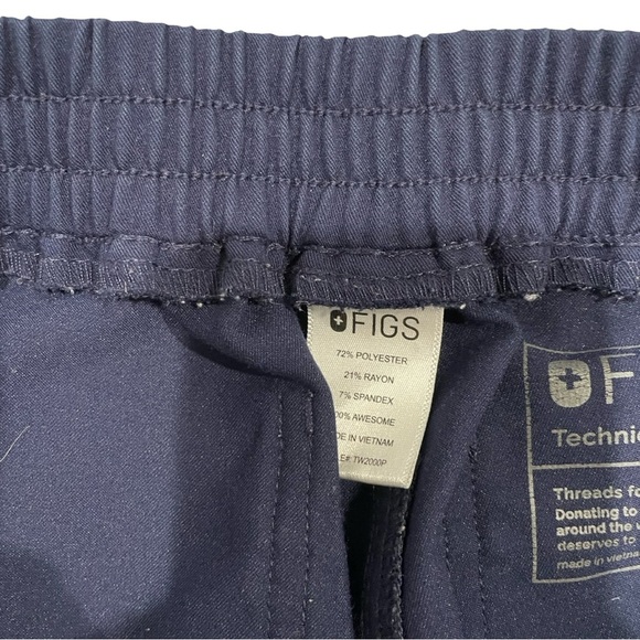 Figs Technical Collection Women's Yola Scrub Pants Size Small Navy Straight Leg - Picture 4 of 6